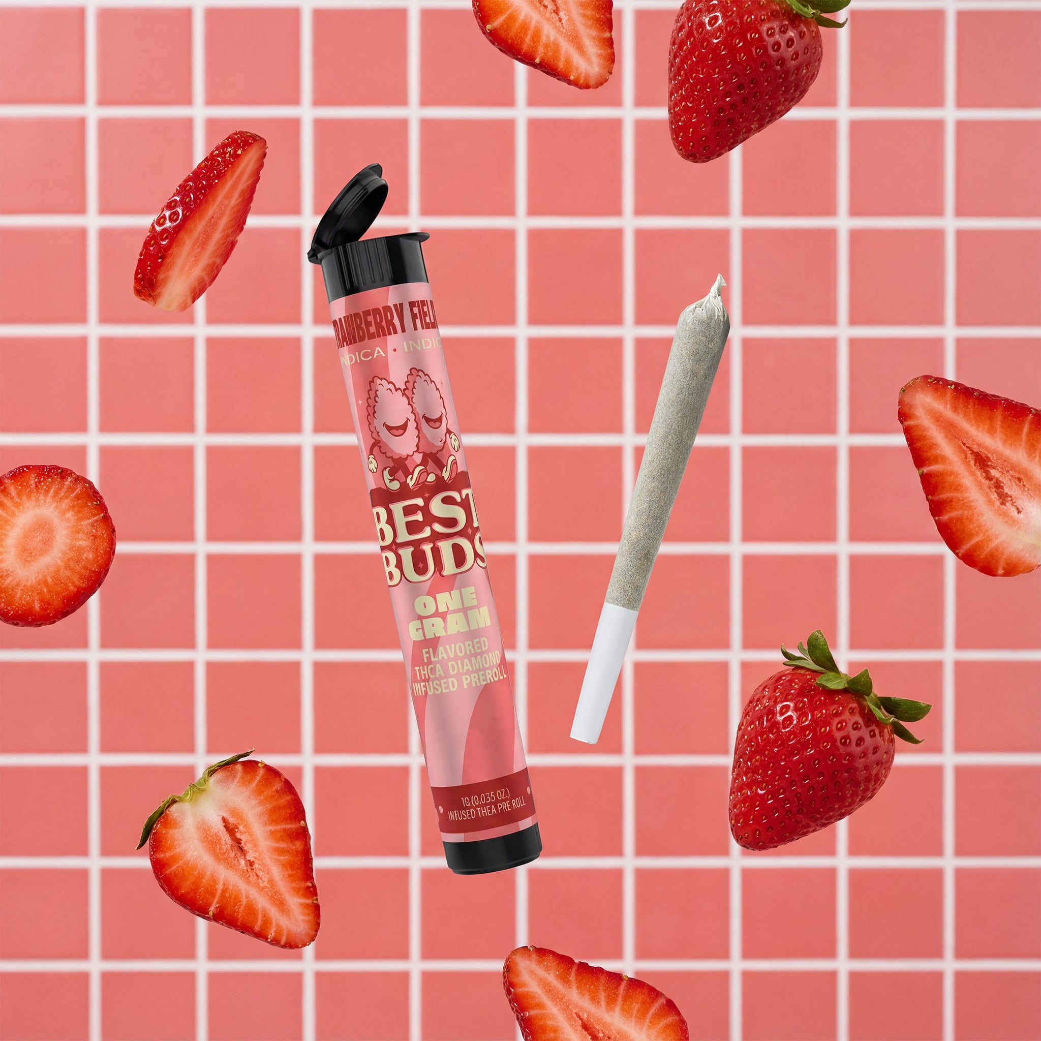 Strawberry Fields Diamond Infused Pre Roll 1g